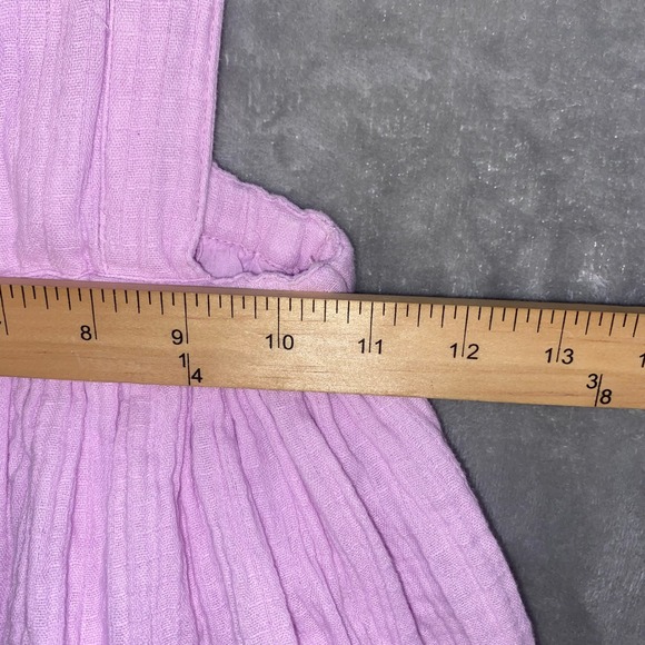 Shabby Chic Girls Lavender Muslin Pinafore Dress Size 6 - Picture 5 of 8